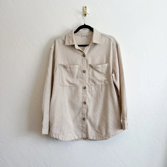 Rhythm | Oyster Knit Oversized Relaxed Fit Shacket Top in Cream‎ Size Small - Picture 5 of 10